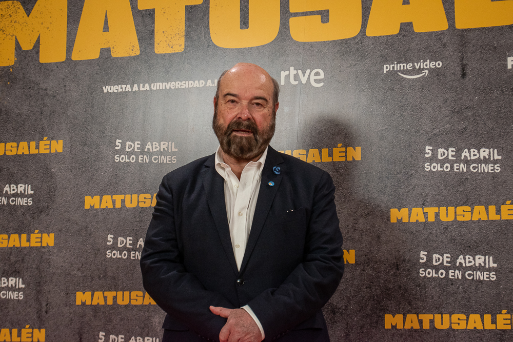 Antonio Resines durante la presentación de Matusalén.