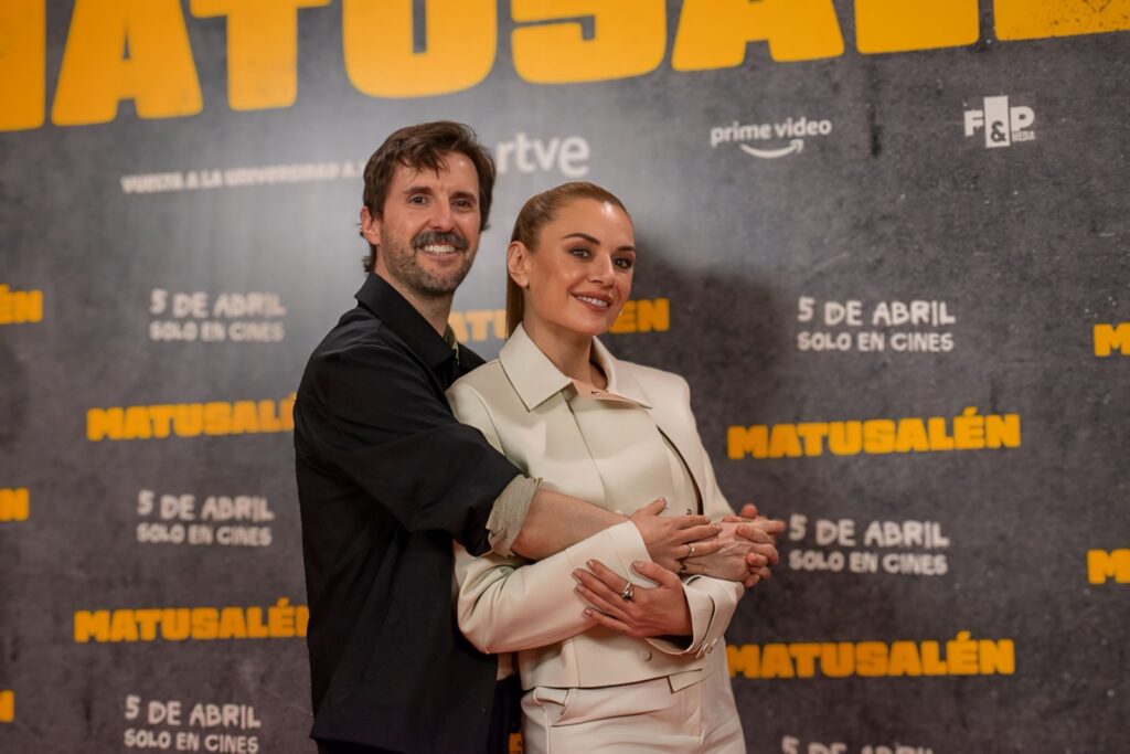 Miren Ibarguren y Julián López en la presentación de Matusalén.