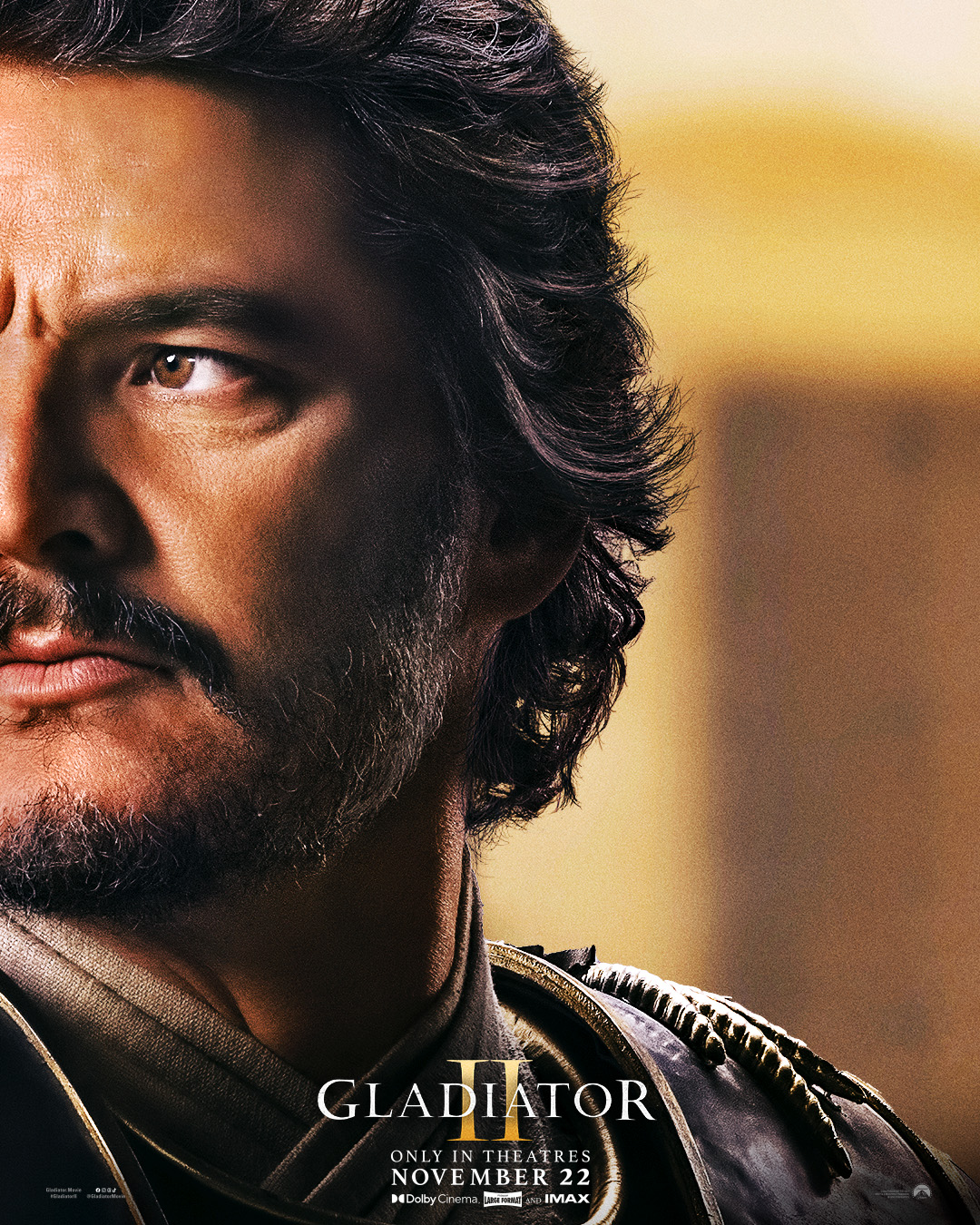 Póster de Pedro Pascal para la película Gladiator