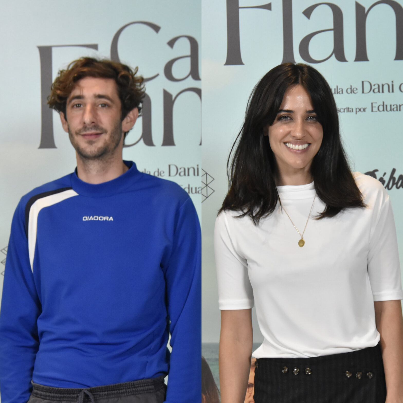 Macarena García y Enric Auquer en el photocall de 'La Casa en Llamas'.