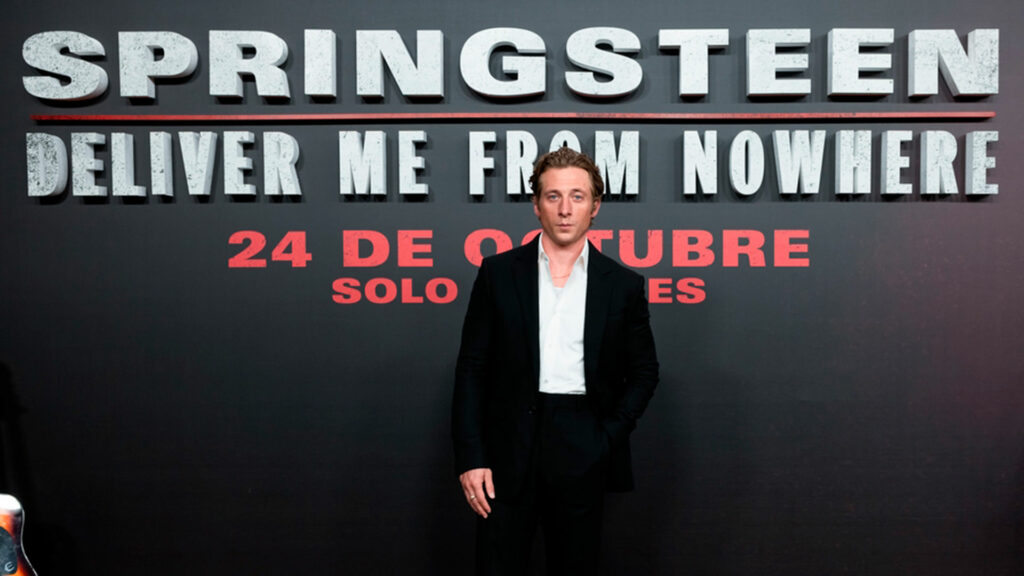 Imagen oficial de Walt Disney cortesía para la prensa. MADRID, SPAIN - OCTOBER 07: Jeremy Allen White attends the premiere for "Springsteen: Deliver Me From Nowhere" at Cine Callao on October 07, 2025 in Madrid, Spain. (Photo by David Benito/Getty Images for Disney)