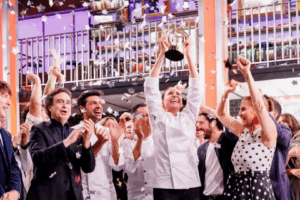 Mariló Montero celebra su victoria en Masterchef. Imagen: RTVE