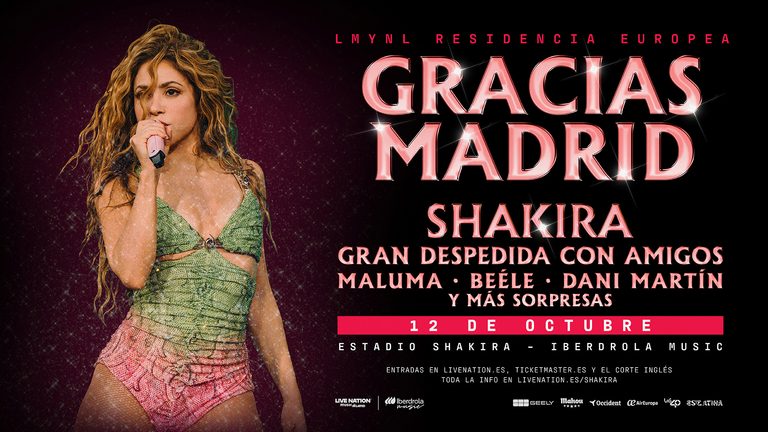 Shakira convierte su último concierto en Madrid en una gran fiesta junto a Maluma, Beéle, Dani Martín y Bizarrap